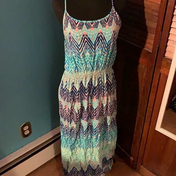 Blue Print Maxi Dress - Picture 1 of 2